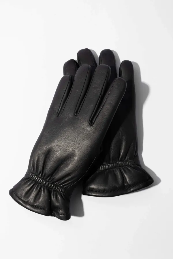 Leren Handschoenen Dames Hawk Zwart