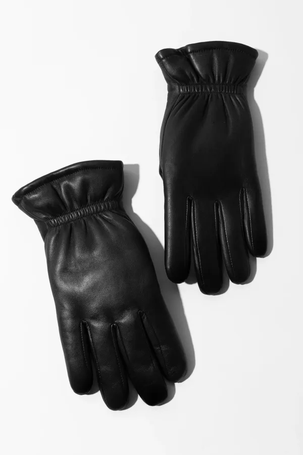 Leren Handschoenen Dames Hawk Zwart