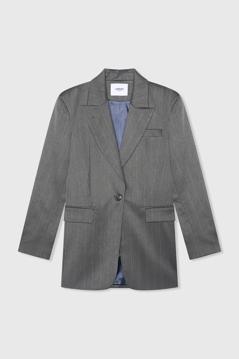 Hank Gray Stripe Lurex