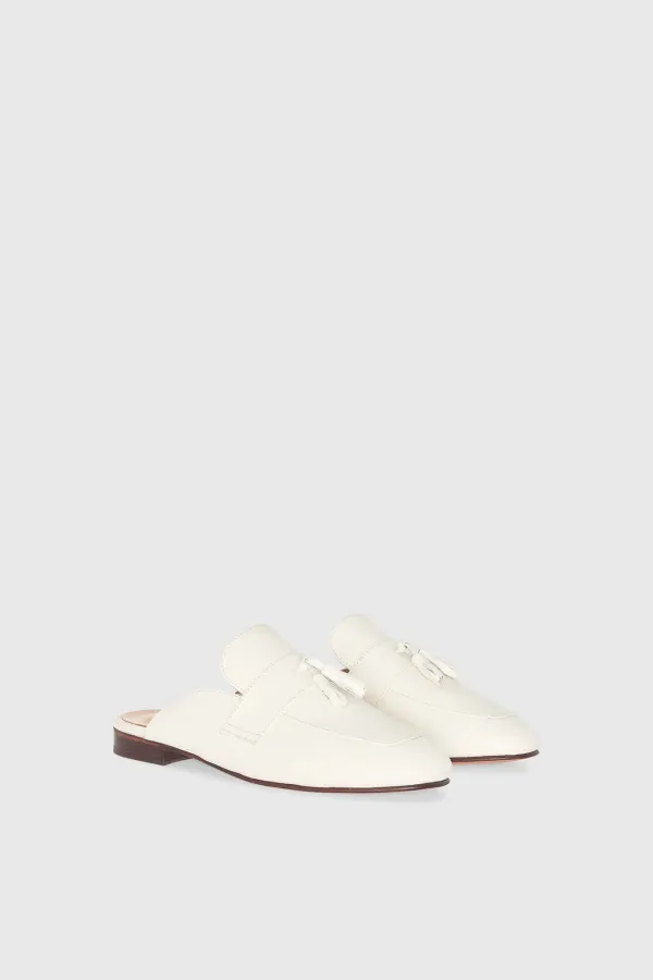 Slipper, Loafer, Damen, Wildleder, Burt Mule, Off-White