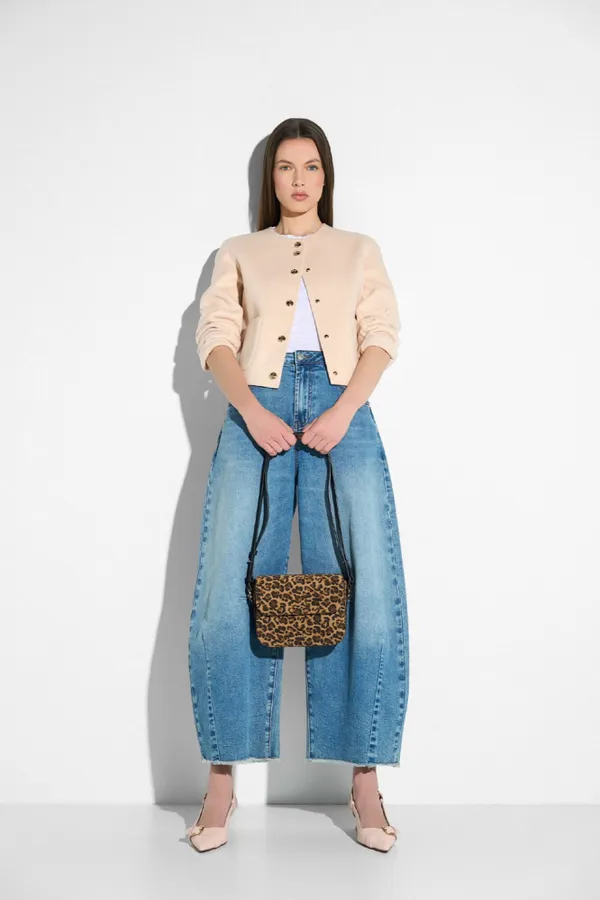 Kurzarm-Kaschmirjacke für Damen von Vince, Double Face, Pfirsich