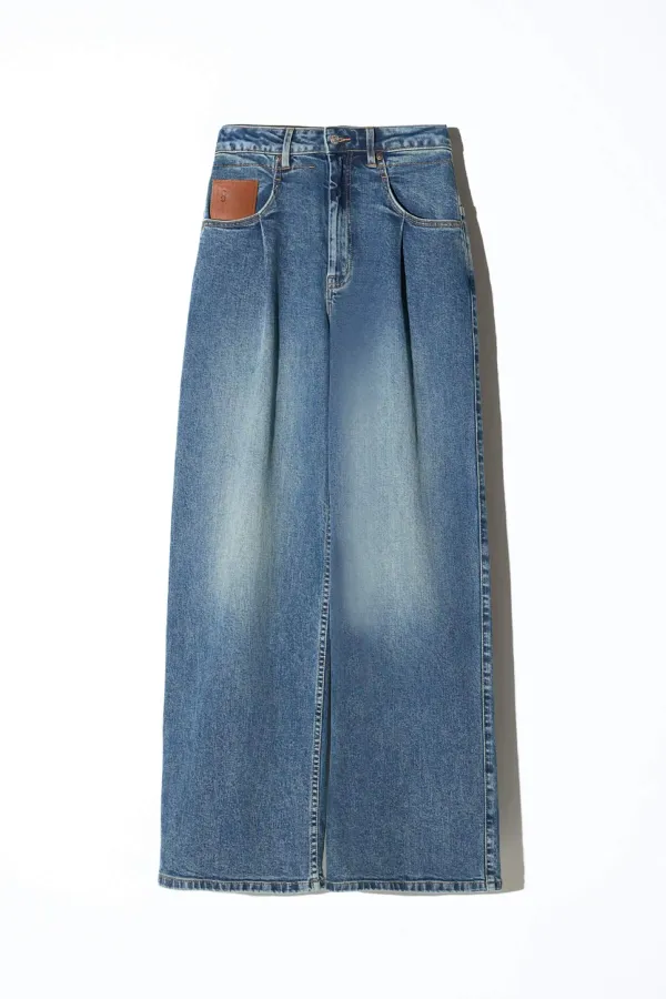Jeans Dames Barrel Stretch Denim Drew Blauw 357