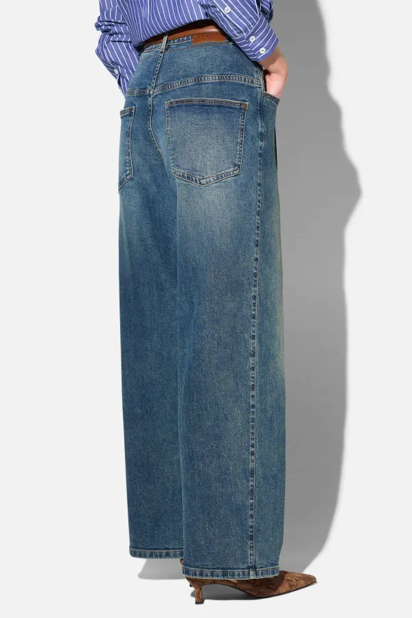 Jeans Dames Barrel Stretch Denim Drew Blauw 357