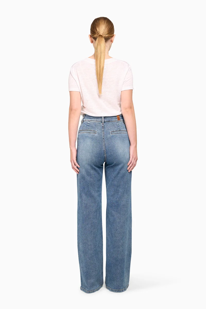 High Rise Flared Jeans Dames Jagger Blauw 422