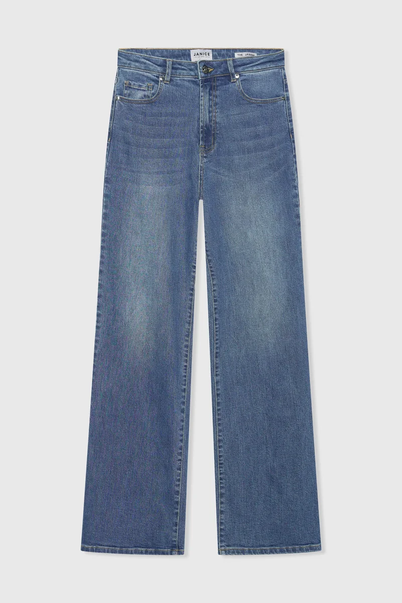 Jeans Dames Wijde Pijp Jason Blauw 111