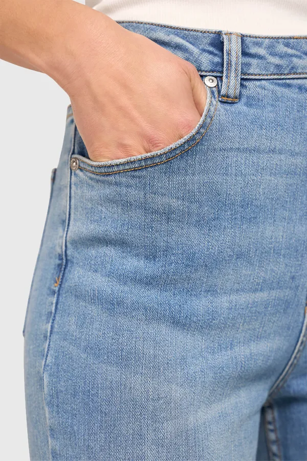 Jeans Dames Wijde Pijp Jason Blauw 323