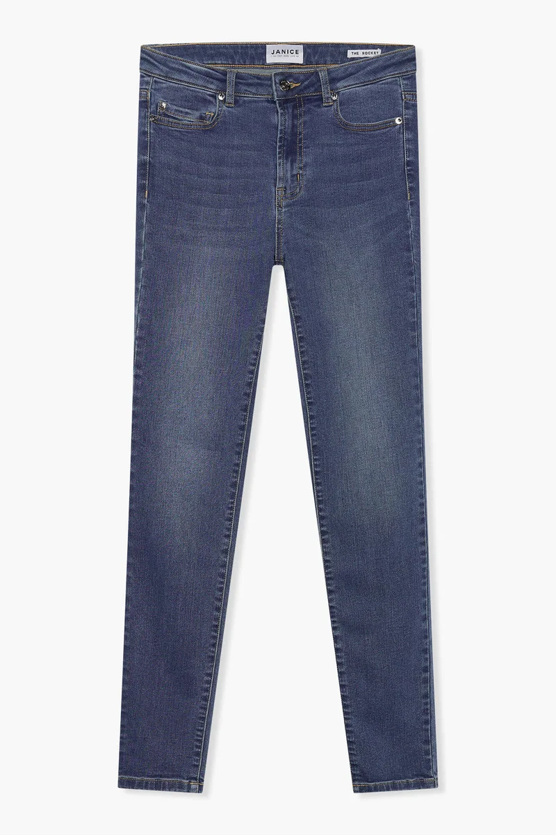 Skinny-Jeans für Damen, hohe Taille, Rocket-Blau 111