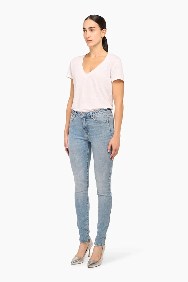 High-Rise Skinny Jeans in Rocket Blue 323