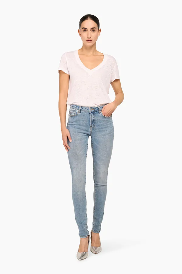 High-Rise Skinny Jeans in Rocket Blue 323