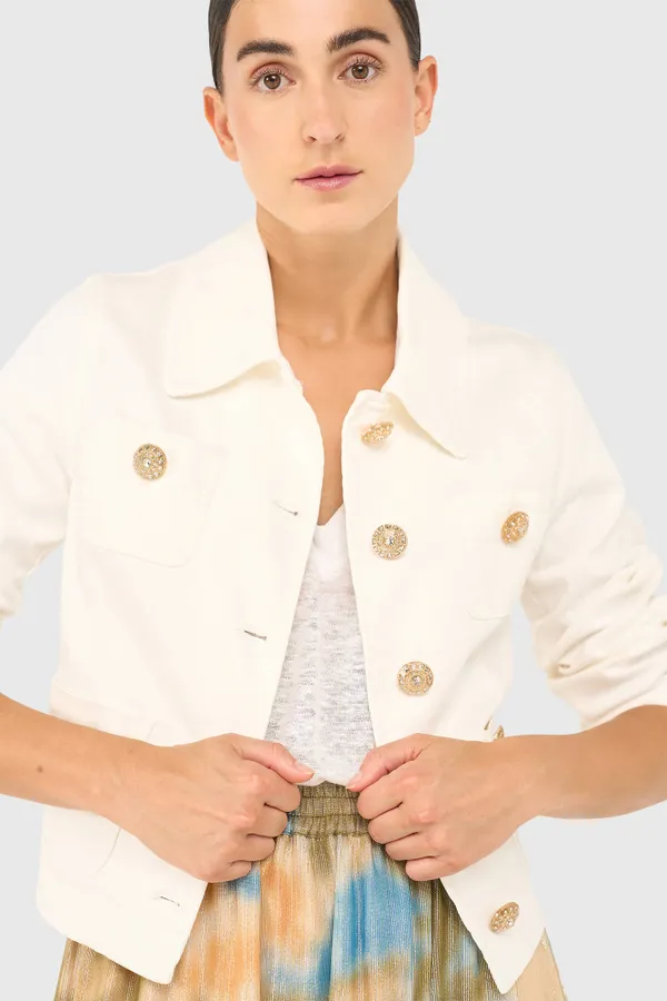 Tatum Jeansjacke Off White