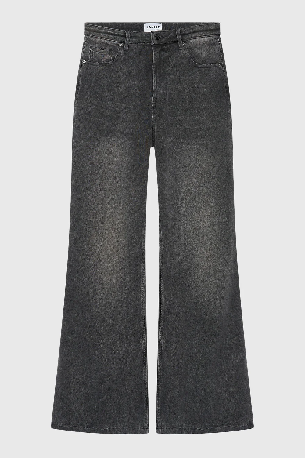 High Rise Wijde Leg Jeans Mason Grijs 415