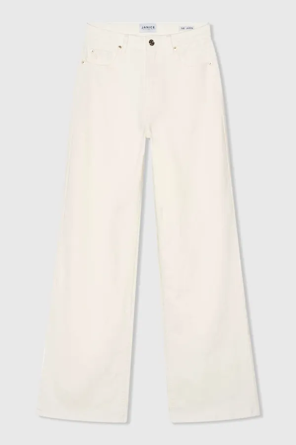 Jeans Dames Rechte Pijp High Rise Jason Off White 264