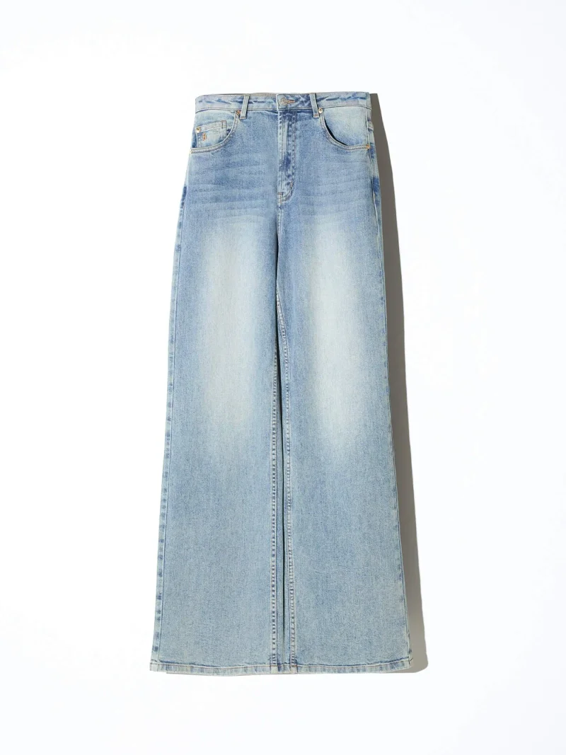 Jeans Dames Rechte Pijp High Rise Stretch Jason Blauw 114