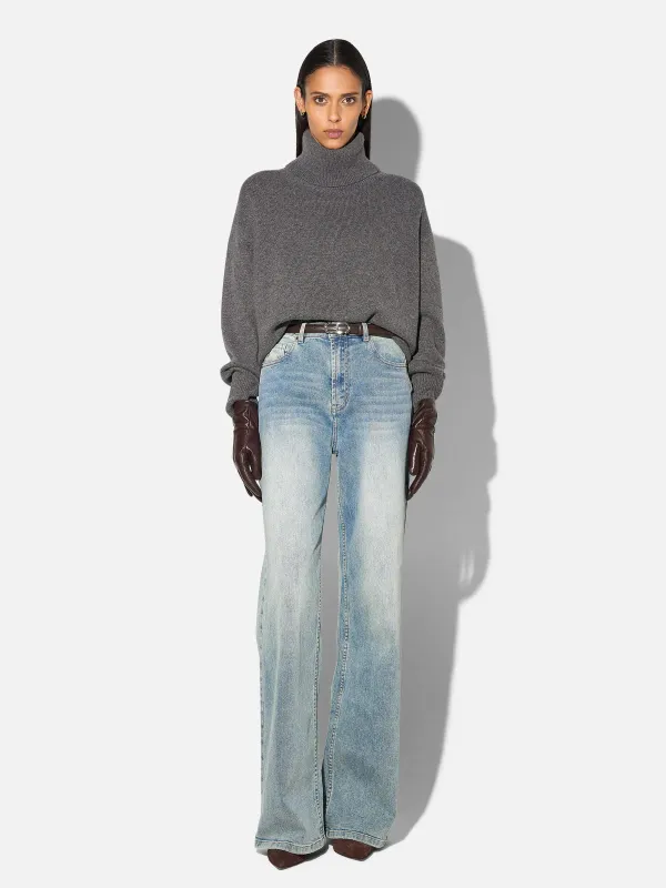 Jeans Dames Rechte Pijp High Rise Stretch Jason Blauw 114