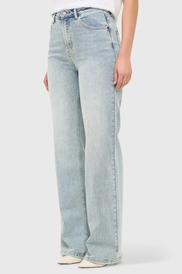 Damenjeans, gerader Schnitt, hohe Leibhöhe, Stretch, Jason, Blau, 565
