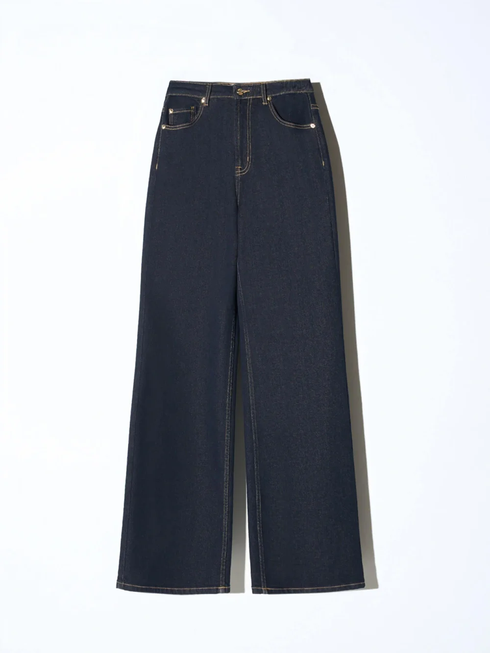 Jeans Dames Rechte Pijp High Rise Stretch Jason Japanse Denim