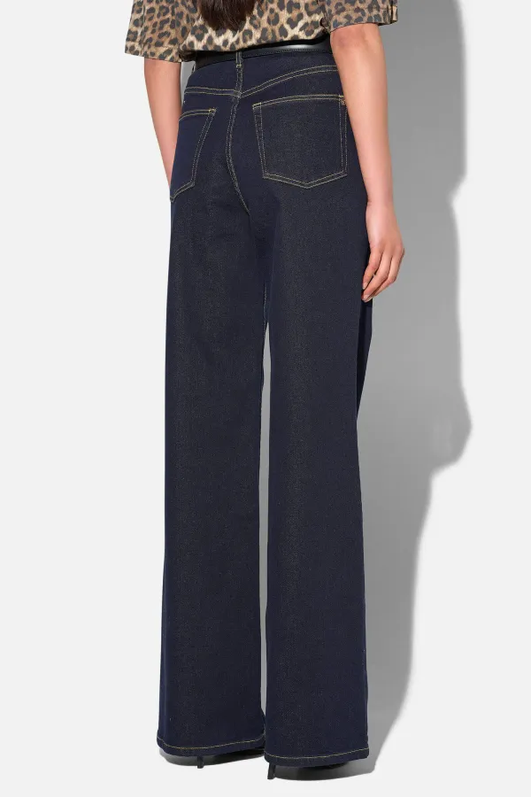 Jeans Dames Rechte Pijp High Rise Stretch Jason Japanse Denim