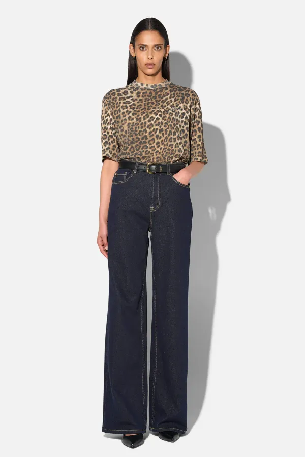Jeans Dames Rechte Pijp High Rise Stretch Jason Japanse Denim