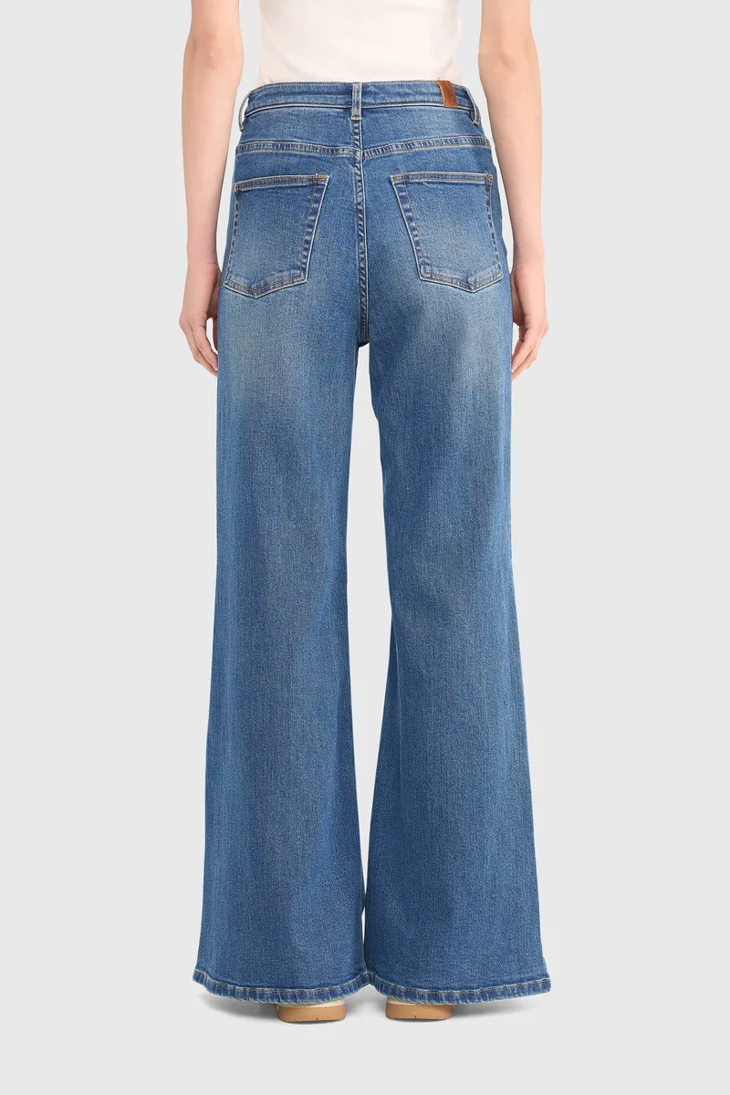 High-Rise Wide-Leg Jeans, Mason Blue 111