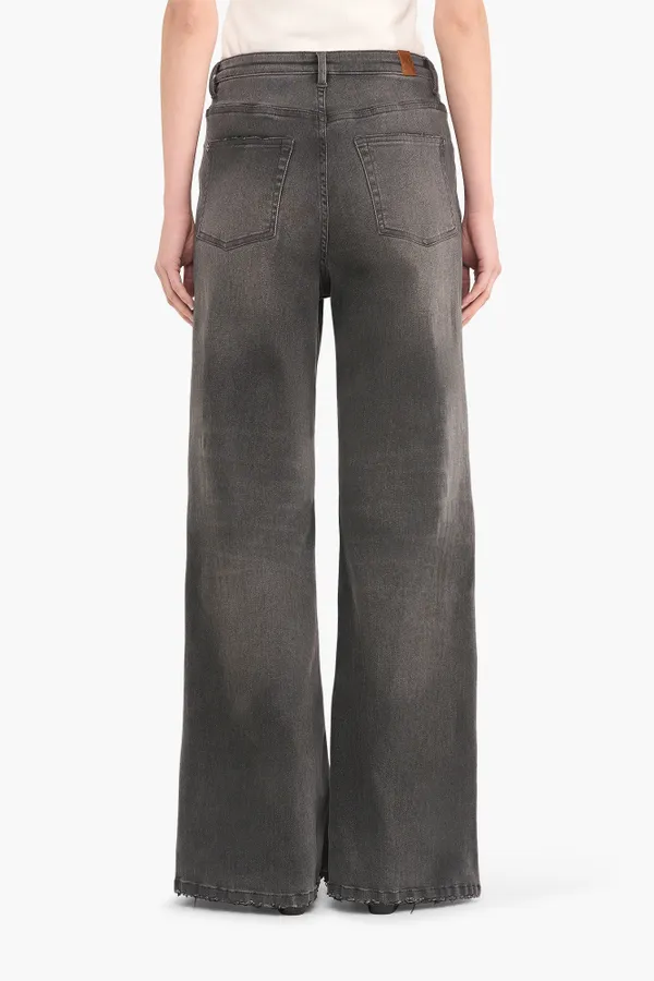 High Rise Wijde Leg Jeans Mason Grijs 415