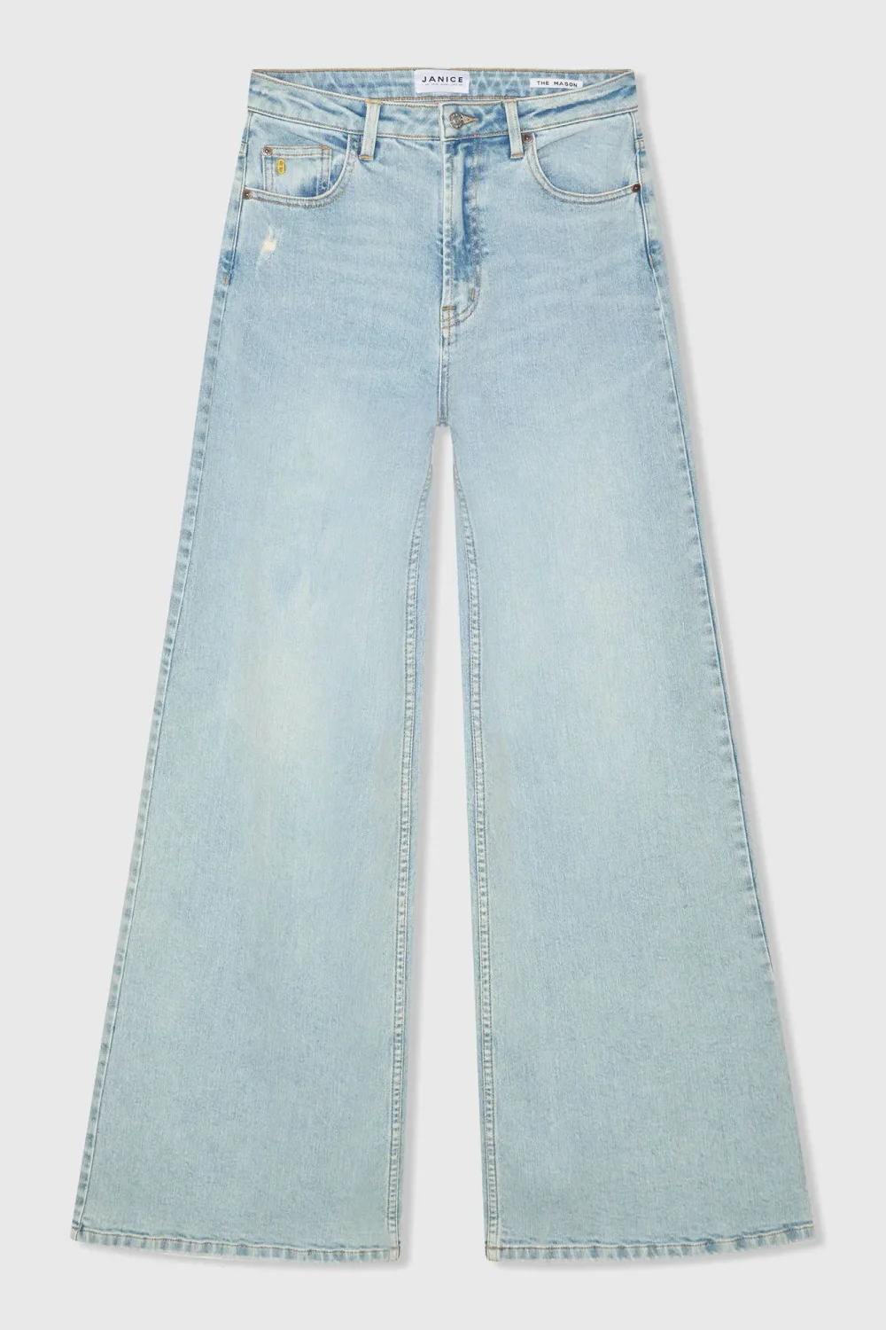Jeans Dames Wide Leg High Rise Stretch Mason Blauw 565