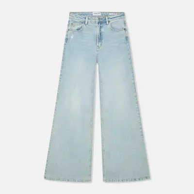 Jeans Dames Wide Leg High Rise Stretch Mason Blauw 565