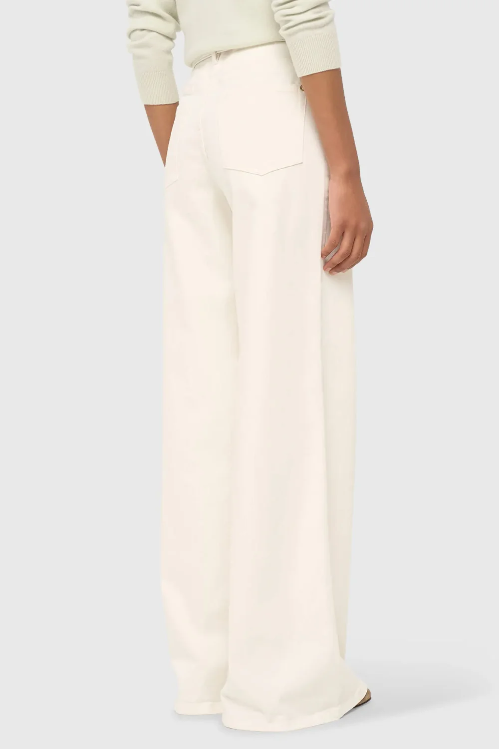 Jeans für Damen, weit geschnitten, hohe Leibhöhe, Stretch, Mason, Off-White, 264