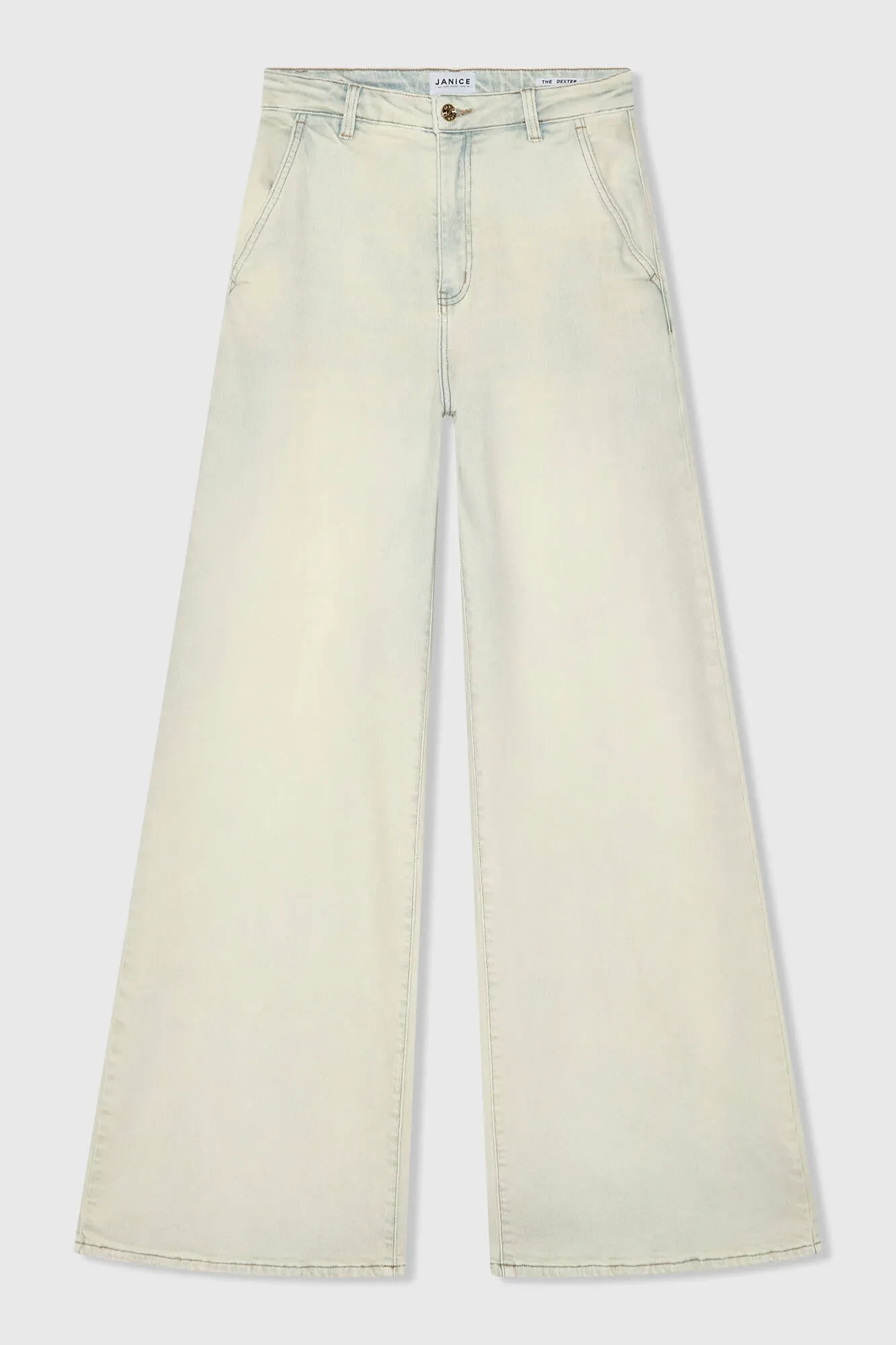 Women's Wide-Leg High-Rise Stretch Jeans Dexter Blue 004