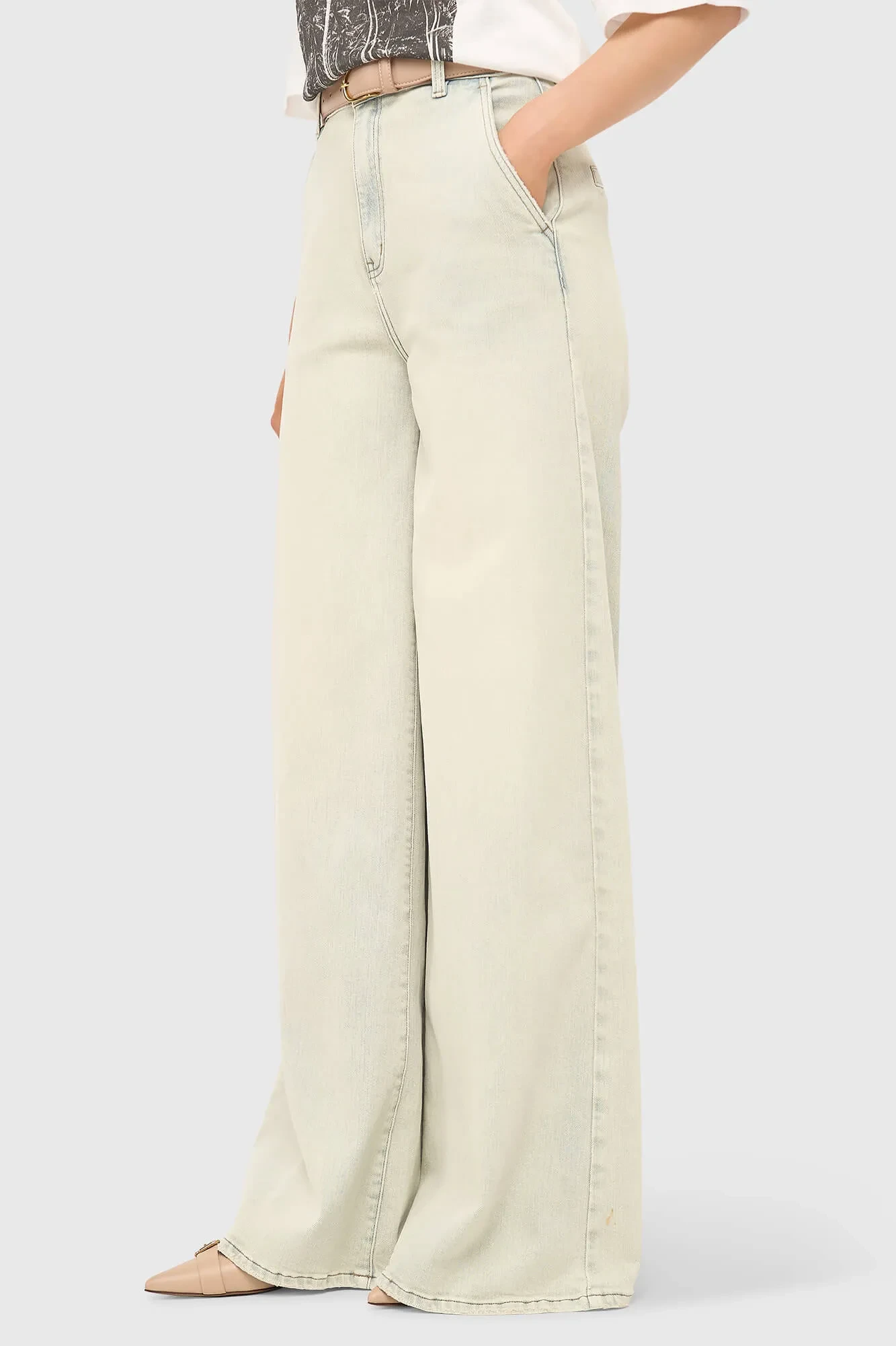 Women's Wide-Leg High-Rise Stretch Jeans Dexter Blue 004