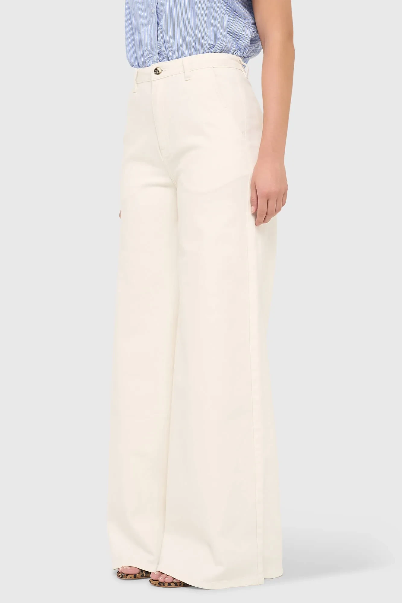Women's Wide-Leg High-Rise Stretch Jeans Dexter Off-White 264