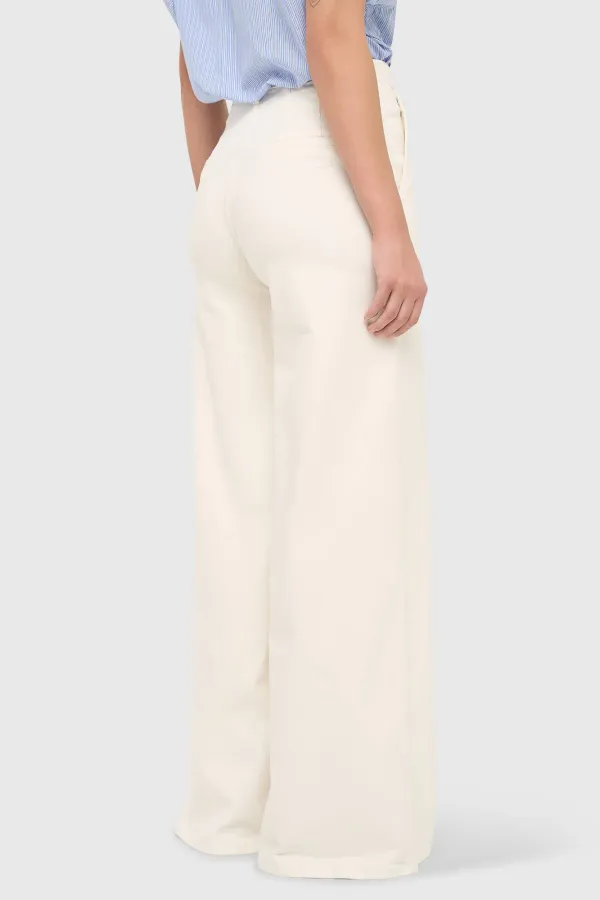 Women's Wide-Leg High-Rise Stretch Jeans Dexter Off-White 264