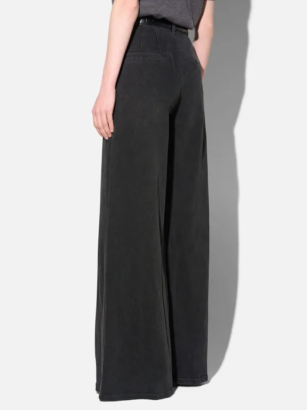 Jeans Dames Wijde Pijp High Rise Stretch Dexter Zwart 813