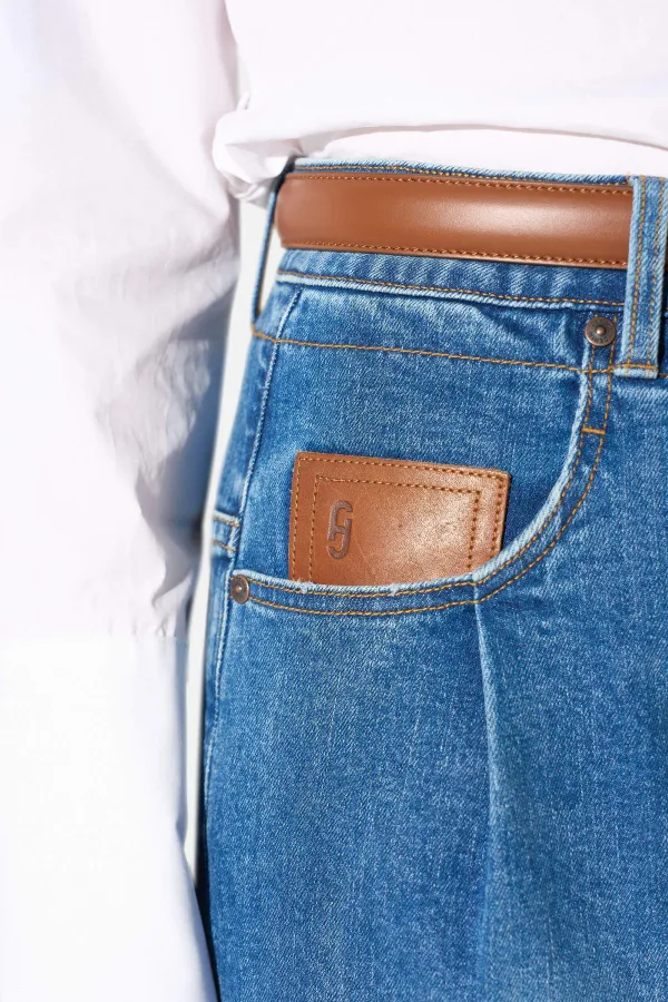 Jeans Shorts Dames Stretch Denim Bryce Blauw 258
