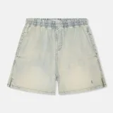 Jeans Shorts Dames Stretch Elastiek Riott Blauw 004