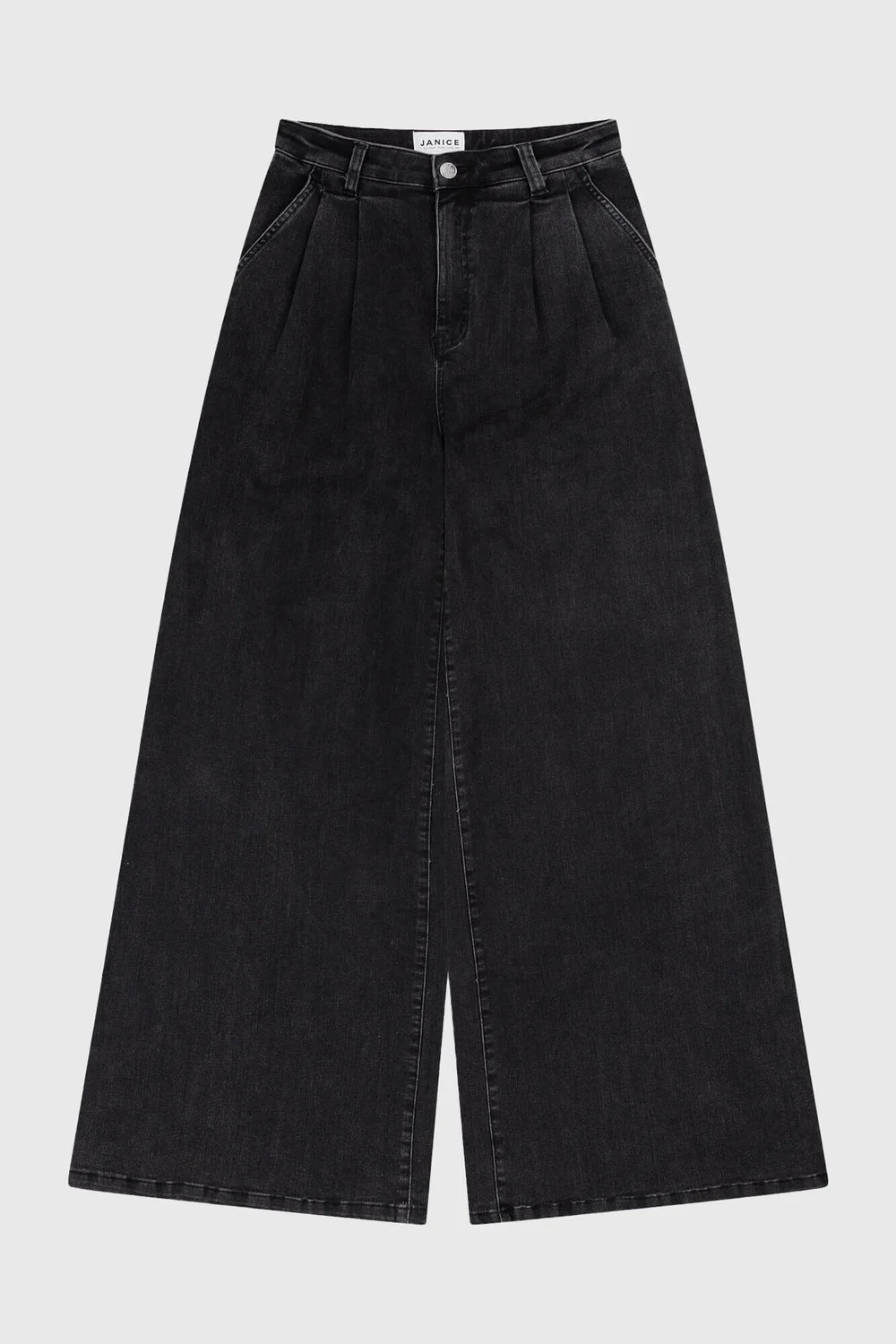 Jeans mit weitem Bein für Damen, Dollar, schwarz, Größe 410