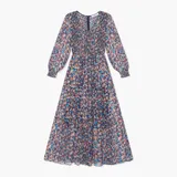 Jurk Lang Print Smog Finn Blauw