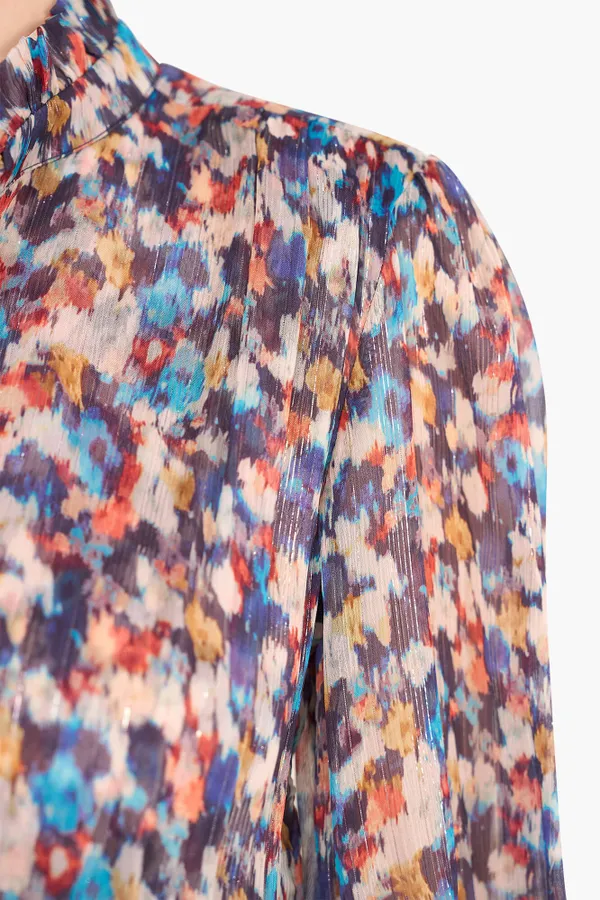Jurk Lang Print Elastiek Walter Blauw