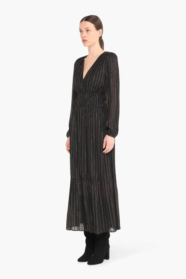 Jurk Lang Lurex Ealstiek Milan Zwart