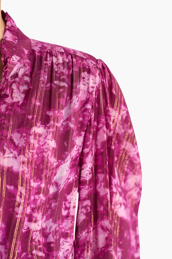 Jurk Lang Print Lurex Walter Paars
