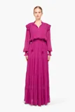 Jurk Lang Print Lurex Walter Paars