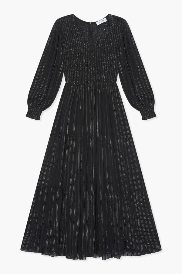 Jurk Lang Lurex Smog Finn Zwart
