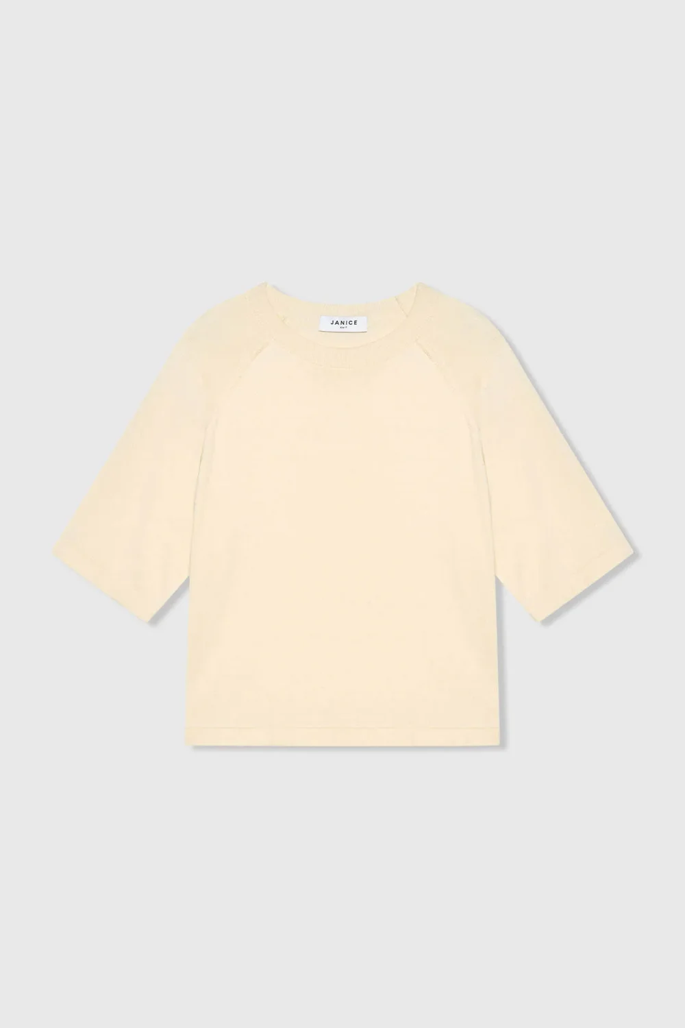 Strickpullover aus Baumwolle und Kaschmir in Moosgrün und Off-White