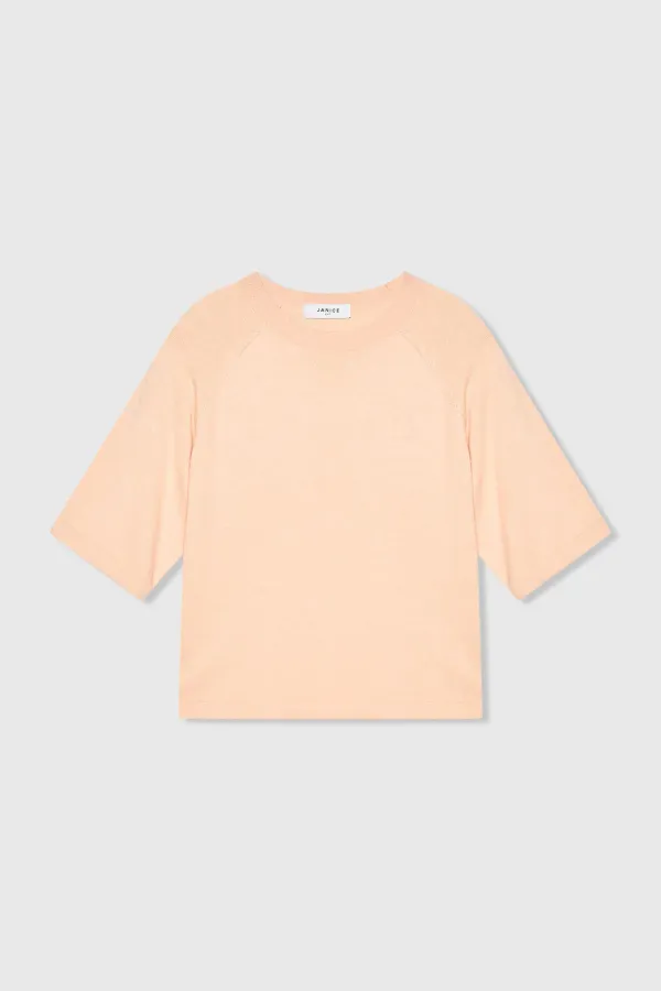 Katoen Cashmere Gebreid Truitje Moss Peach