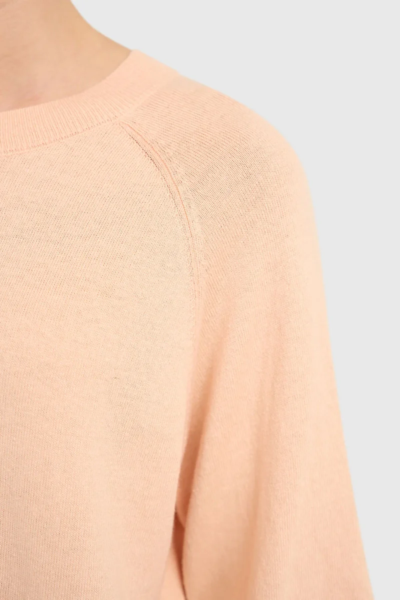 Strickpullover aus Baumwolle und Kaschmir in der Farbe „Moss Peach“