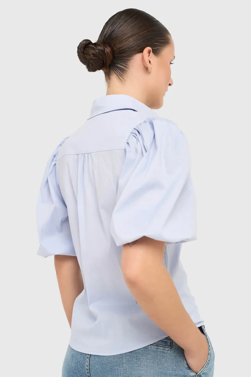 Baumwollbluse für Damen Lars Blau