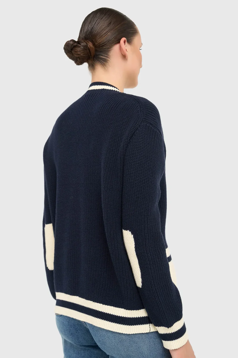 Women's Cotton Cardigan with Buttons, Mars Blue