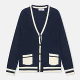 Katoenen Vest Knopen Dames Mars Blauw