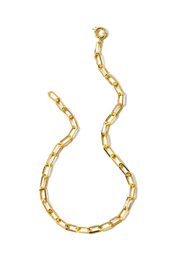 Gouden Paperclip Schakel Ketting Legend