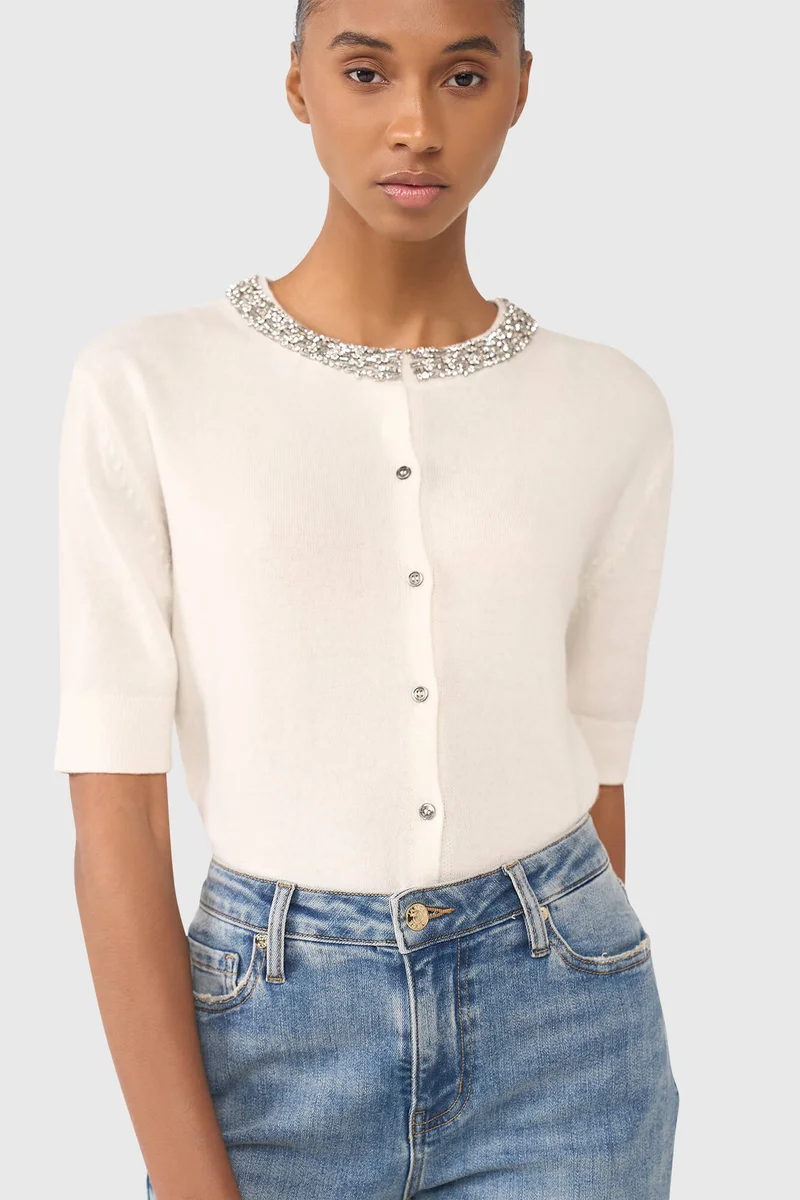 Moon Off White Rhinestones