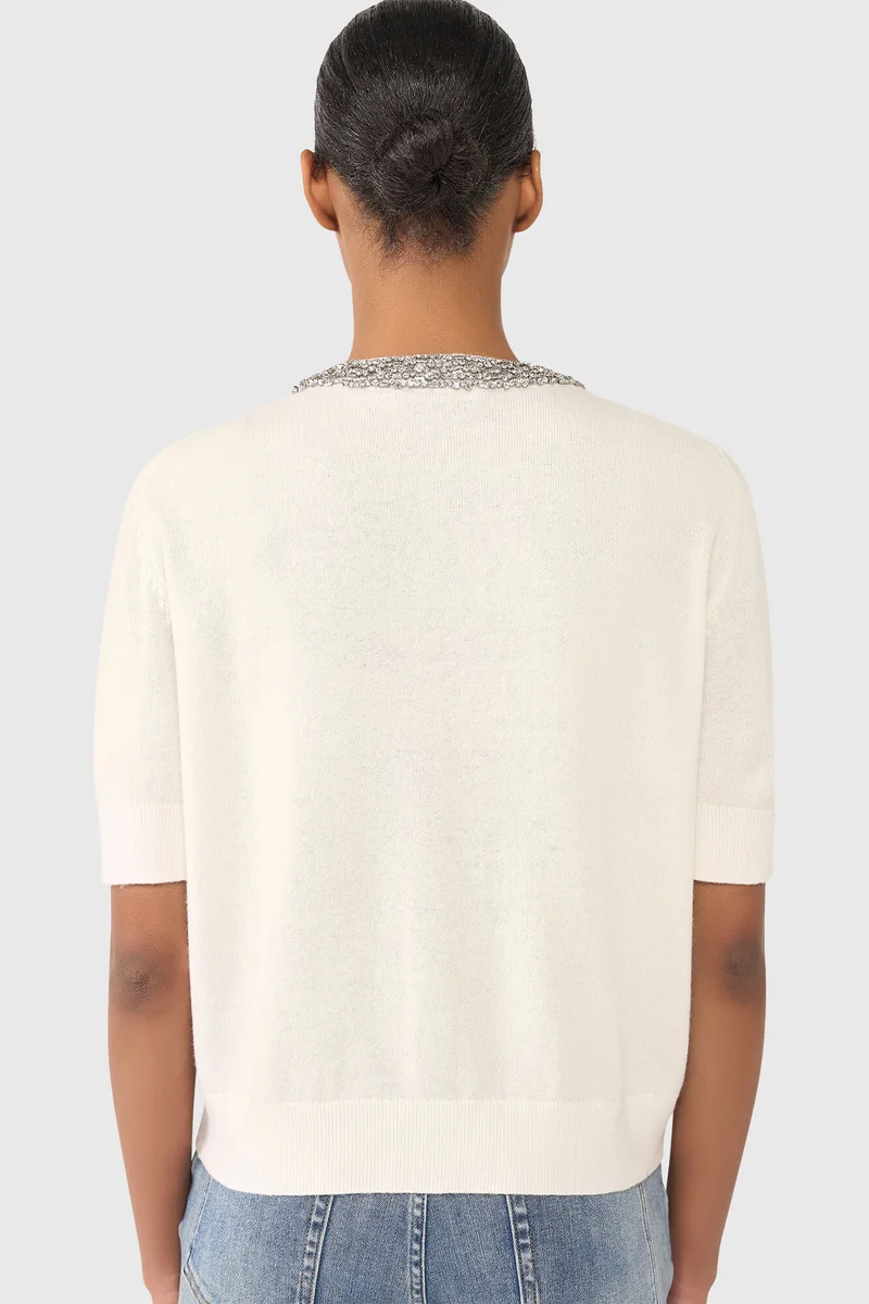 Moon Off White Rhinestones